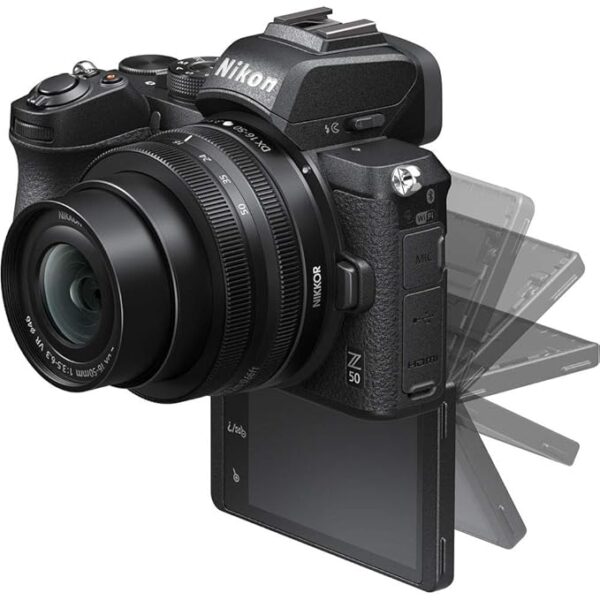 Nikon Z50 Mirrorless Camera with Z DX 16-50mm f/3.5-6.3 VR & Z DX 50-250mm f/4.5-6.3 VR Lens with Additional Battery & 64 GB SD Card - Image 2